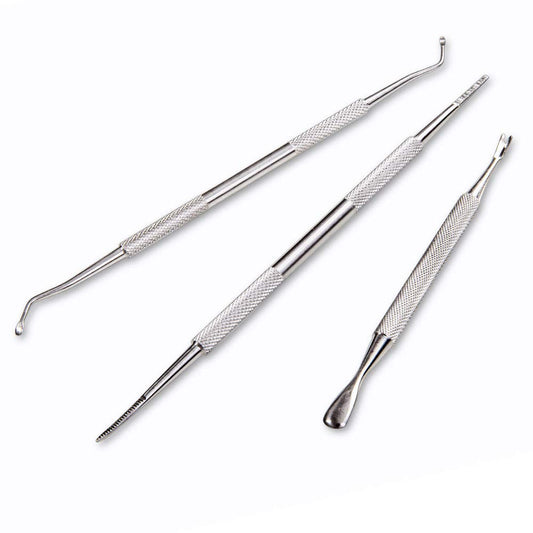 Ingrown Toenail Tool Kit, 3 Pack Stainless Steel Double Sided Pedicure Nail File Lifter Spoon Nail Pusher Cleaner Professional Pedicure Tools Health & Beauty > Personal Care > Cosmetics > Cosmetic Tools > Nail Tools Binzhiruosong   