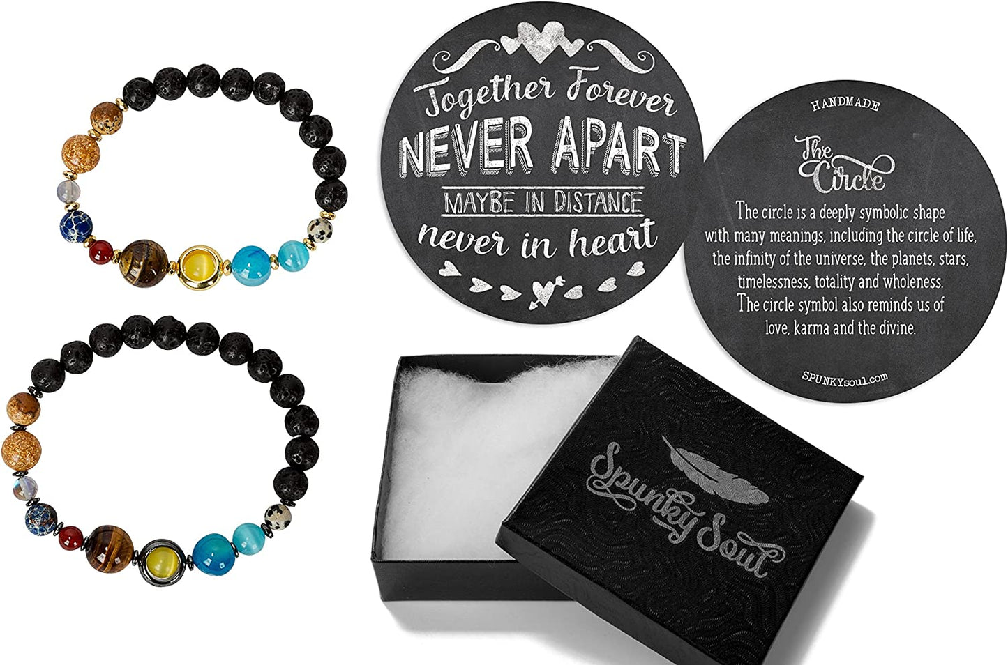 Spunkysoul New! His and Hers Couple Circle Distance Universe Bracelets Collection Apparel & Accessories > Jewelry > Bracelets SPUNKYsoul   