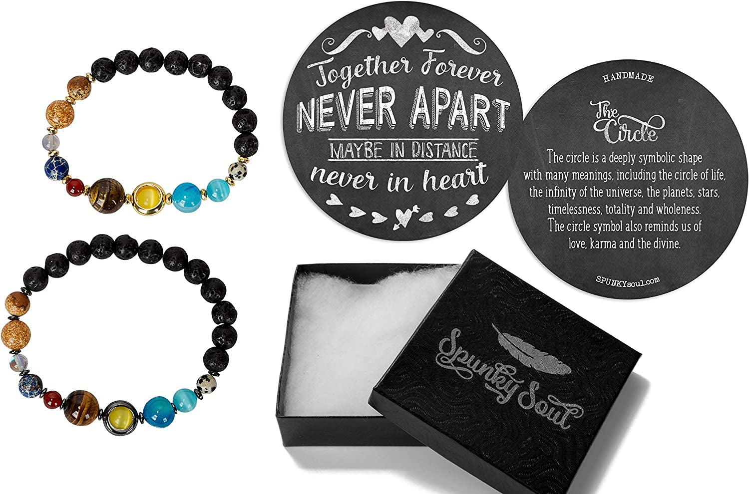 Spunkysoul New! His and Hers Couple Circle Distance Universe Bracelets Collection Apparel & Accessories > Jewelry > Bracelets SPUNKYsoul   
