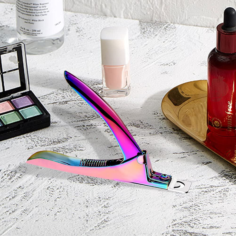 Professional Acrylic False Nail Clippers for Acrylic Nails, Rainbow Nail Tip Cutter Nail Manicure Tool for Salon Home Nail Art Health & Beauty > Personal Care > Cosmetics > Cosmetic Tools > Nail Tools SUMAJU   
