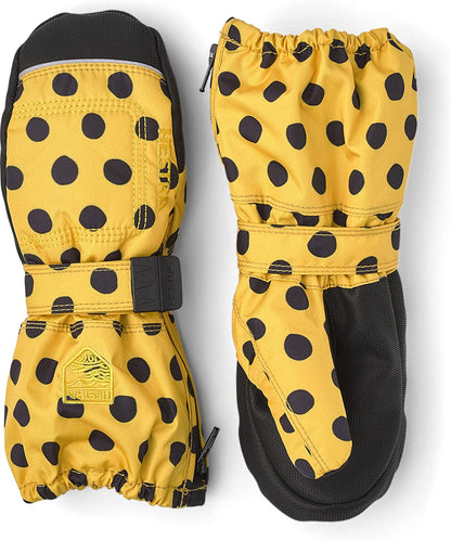 Hestra Baby Zip Long Mitt (Child 1-9Yrs) | Waterproof, Insulated Mittens for Toddlers & Kids for Winter & Playing in the Snow Apparel & Accessories > Clothing Accessories > Gloves & Mittens Hestra Mustard Print 4 