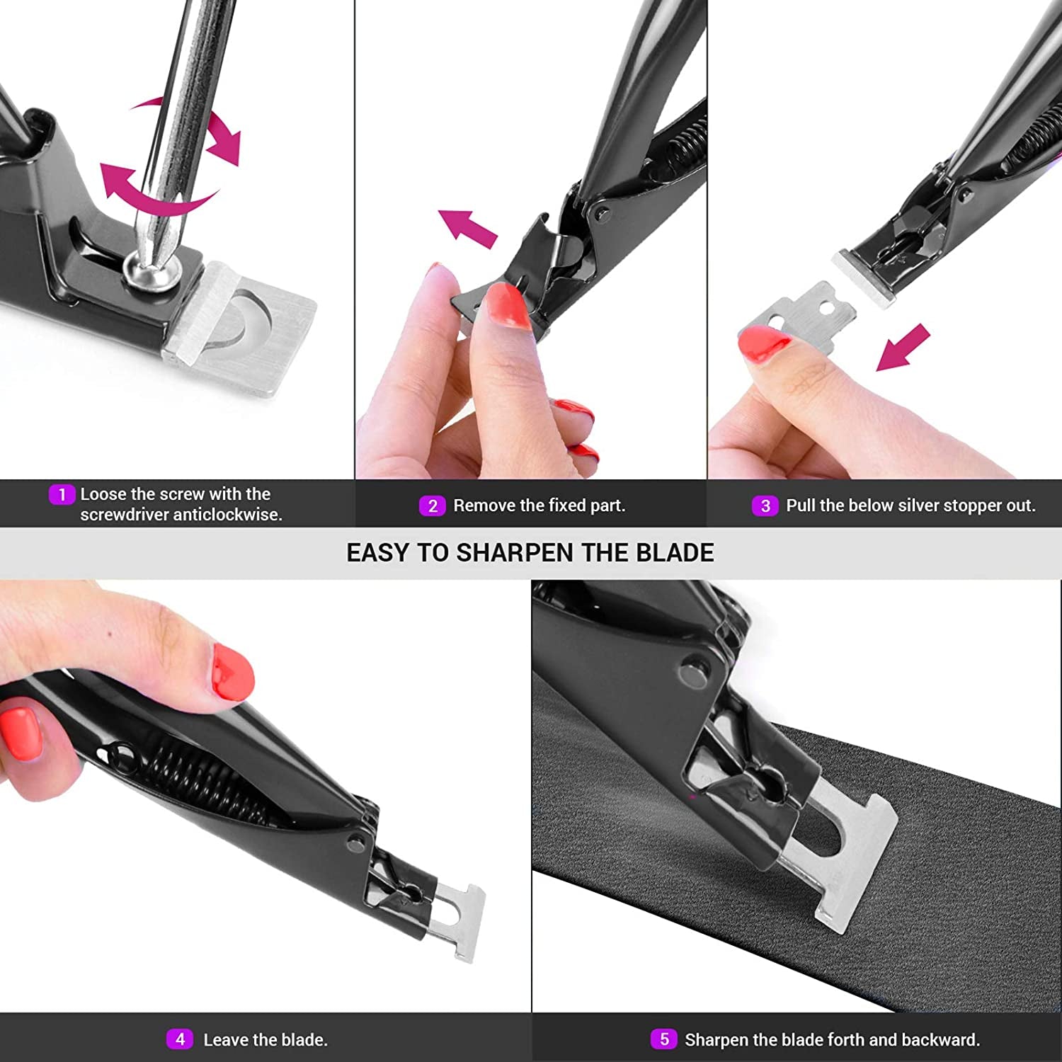 Professional Acrylic Nail Clipper Fake False Nails Tip Cutter Nail Trimmer for Artificial Nail Manicure Pedicure Sharp Rustproof Nail Art Tool Home DIY Use Black Health & Beauty > Personal Care > Cosmetics > Cosmetic Tools > Nail Tools AIRSEE   