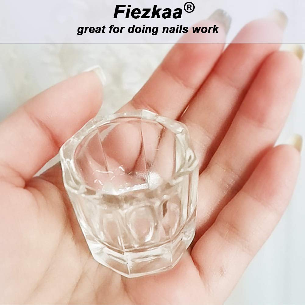 Fiezkaa 2Pcs Dappen Dish for Acrylic Nails, Clear Glass Acrylic Nail Monomer Liquid Bowl, Acrylic Powder Holder, Acrylic Glass Jar Dampen Dish Liquid Cup for Nail Art Manicure Care Tools Health & Beauty > Personal Care > Cosmetics > Cosmetic Tools > Nail Tools fiezkaa   