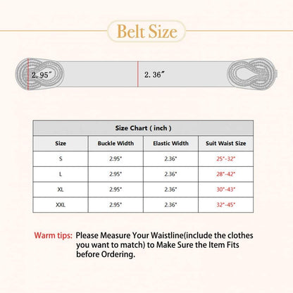 VOCHIC 2Pcs Vintage Basic Stretchy Elastic Wide Waist Belt for Womens Dress Metal Interlock Buckle Apparel & Accessories > Clothing Accessories > Belts VOCHIC   
