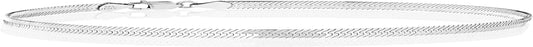 Miabella 925 Sterling Silver or 18Kt Yellow Gold over Silver Italian Solid 3.5Mm Flexible Flat Herringbone Link Chain Anklet Ankle Bracelet for Women, Made in Italy Apparel & Accessories > Jewelry > Anklets Miabella sterling silver Length 10 Inches (Medium) 