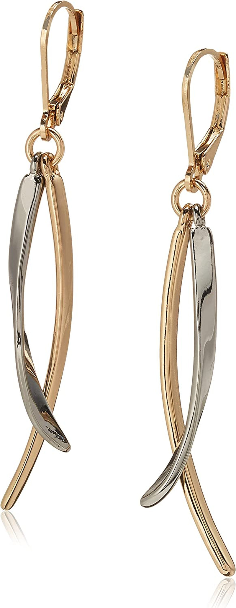 Nine West Classics Apparel & Accessories > Jewelry > Earrings KYLIE MAX Two-Tone DBL STICK DROP LVRBK 