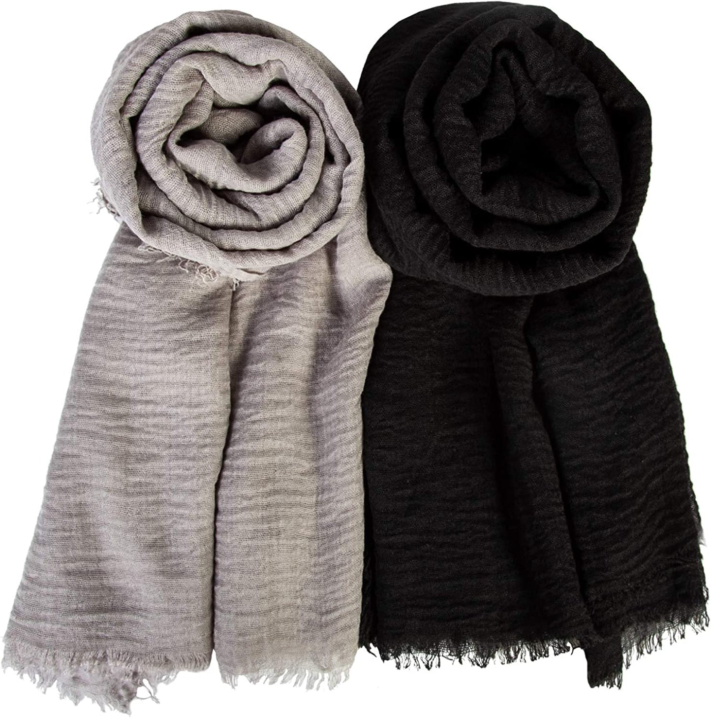 Chalier Hijab Scarfs Shawl Set for Women, Fashion Soft Scarves Lightweight Head Scarf for All Season(Black) Apparel & Accessories > Clothing Accessories > Scarves & Shawls Chalier   