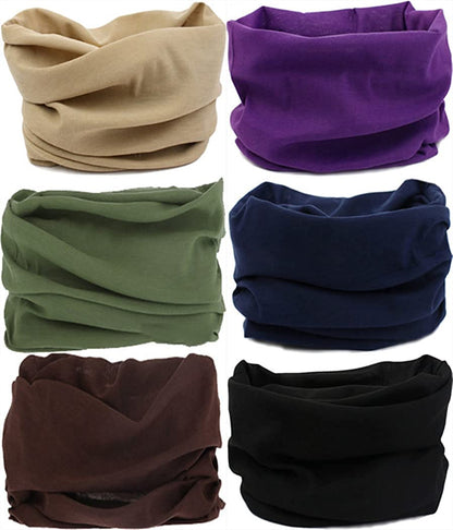 VANCROWN Neck Gaiter Headband Headwear Head Wrap Face Mask Magic Scarf Bandana for Men and Women Apparel & Accessories > Clothing Accessories > Bandanas & Headties VANCROWN 6pcs.solid Color.1  