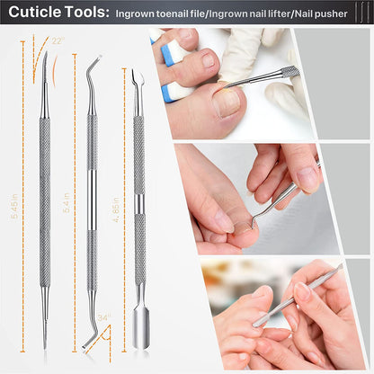 Ingrown Toenail Tool Kit 9 Pcs, Toe Nail Clippers for Adult and Seniors, Large Toenail Clipper for Ingrown Toenail Treatment/Thick Nails Health & Beauty > Personal Care > Cosmetics > Cosmetic Tools > Nail Tools konovo   
