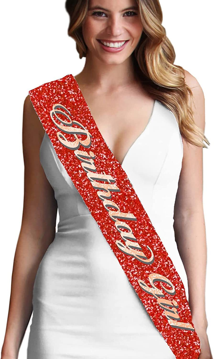 Green Birthday Sash - Flourish Birthday Girl Premium Quality Sash - Birthday Party Decorations & Supplies - Green Sparkle Sash(Bdy GRL) Grn/Sprk Apparel & Accessories > Clothing Accessories > Sashes RhinestoneSash Sparkle Birthday Girl (Red)  
