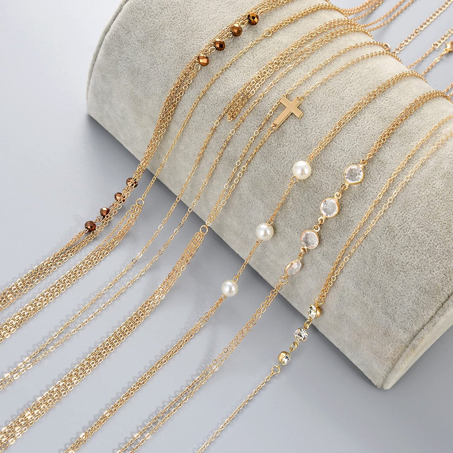 Tornito 4-8Pcs Sexy Body Chain Belly Waist Chain Necklace Summer Beach Crossover Bikini Bra Body Jewelry for Women Gold Tone Apparel & Accessories > Jewelry > Body Jewelry Tornito   