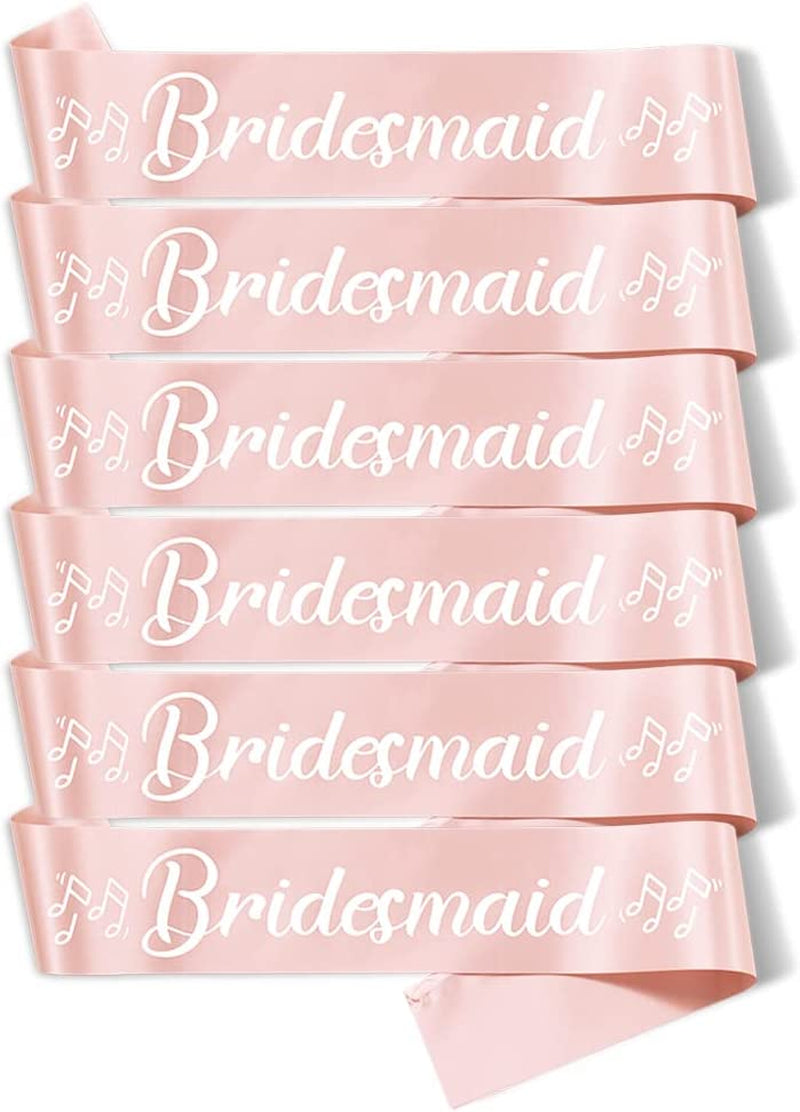 Party to Be Set of 8 PCS Rose Gold Bridal Shower Sash Bride to Be Maid of Honor Team Bride Bridesmaid Bride Tribe Sash Set Hen Night Bachelorette Party Wedding Decorations Apparel & Accessories > Clothing Accessories > Sashes Party to Be Set F (Bridesmaid 6 PCS)  