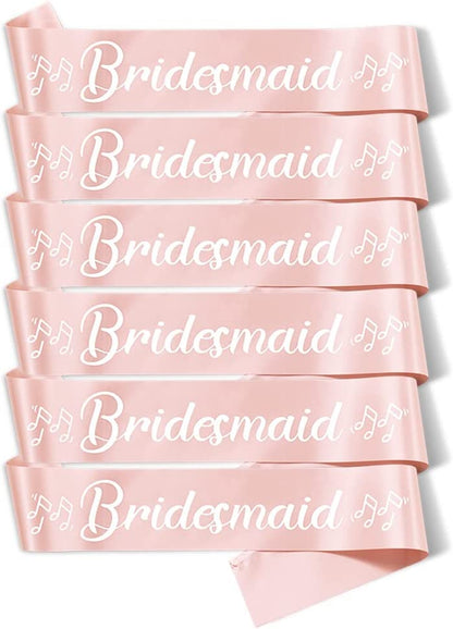 Party to Be Set of 8 PCS Rose Gold Bridal Shower Sash Bride to Be Maid of Honor Team Bride Bridesmaid Bride Tribe Sash Set Hen Night Bachelorette Party Wedding Decorations Apparel & Accessories > Clothing Accessories > Sashes Party to Be Set F (Bridesmaid 6 PCS)  