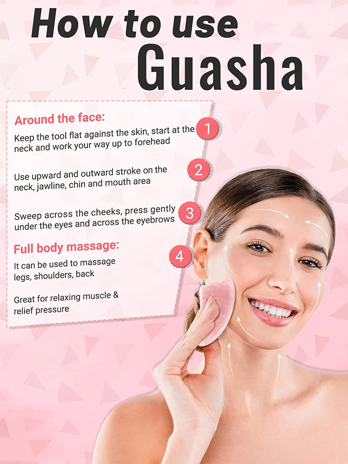 Deciniee Jade Roller and Gua Sha Set - anti Aging Rose Quartz Face Roller Massager & Guasha Tool for Face, Eye, Neck - Natural Beauty Skin Care Tools Body Muscle Relaxing Relieve Wrinkles Health & Beauty > Personal Care > Cosmetics > Cosmetic Tools > Skin Care Tools Deciniee   