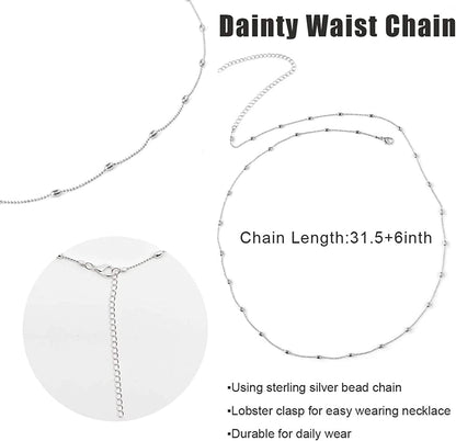 Shaggydogz 18 Pieces Waist Beads Body Chains, Colorful African Belly Waist Bracelet Anklet Necklace Bead Stretchy Elastic String Summer Beach Bikini Jewelry for Women Girls Sexy Beauty Fashion Apparel & Accessories > Jewelry > Body Jewelry ShaggyDogz   