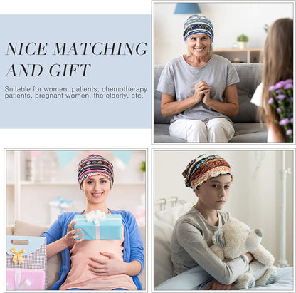 SATINIOR 5 Pieces Women'S Slouchy Beanie Hat Baggy Skull Sleep Cap Turban Headwear Apparel & Accessories > Clothing Accessories > Headwear SATINIOR   