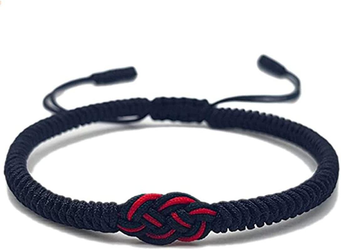 Handmade String Evil Eye Bracelet for Women Men Girls Boys Black Red Thread Adjustable Bracelets Minimalist Jewelry Apparel & Accessories > Jewelry > Bracelets kelistom infinity-black  