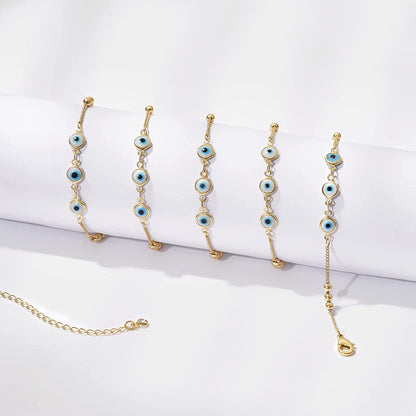 Kissyan Bikini Body Chains for Women, 14K Gold Adjustable Sexy Waist Chain Summer Beach Colorful Cuban Link Pearl Evil Eyes Belly Chain Handmade Jewelry Apparel & Accessories > Jewelry > Body Jewelry KissYan   