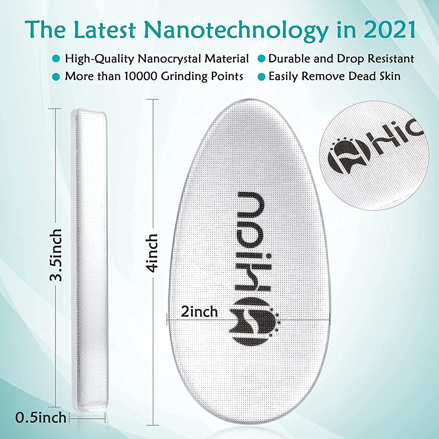 Nano Foot Scrubber Callus Remover Glass Foot File Pedicure Tools Supplies Heel Scraper for Feet with Hydrating Foot Mask Nail File,Professional Foot Care Kit for Dead Skin Removal,Hard Cracked Soften Health & Beauty > Personal Care > Foot Care Hion   
