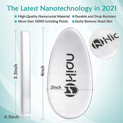 Nano Foot Scrubber Callus Remover Glass Foot File Pedicure Tools Supplies Heel Scraper for Feet with Hydrating Foot Mask Nail File,Professional Foot Care Kit for Dead Skin Removal,Hard Cracked Soften Health & Beauty > Personal Care > Foot Care Hion   