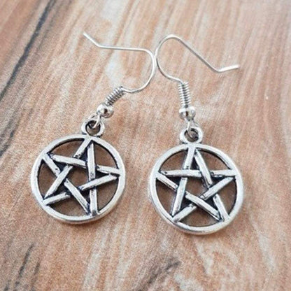 Silver Pentagram Earrings // Pentacle // Alternative Jewellery // Halloween // Witch // Pagan Apparel & Accessories > Jewelry > Earrings Legendary   