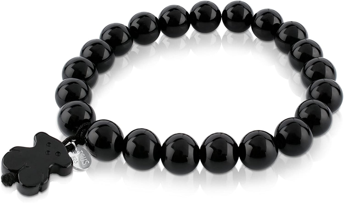 TOUS Jewelry Icon Black and White with Bear Stretch Bracelet Apparel & Accessories > Jewelry > Bracelets TOUS Jewelry   
