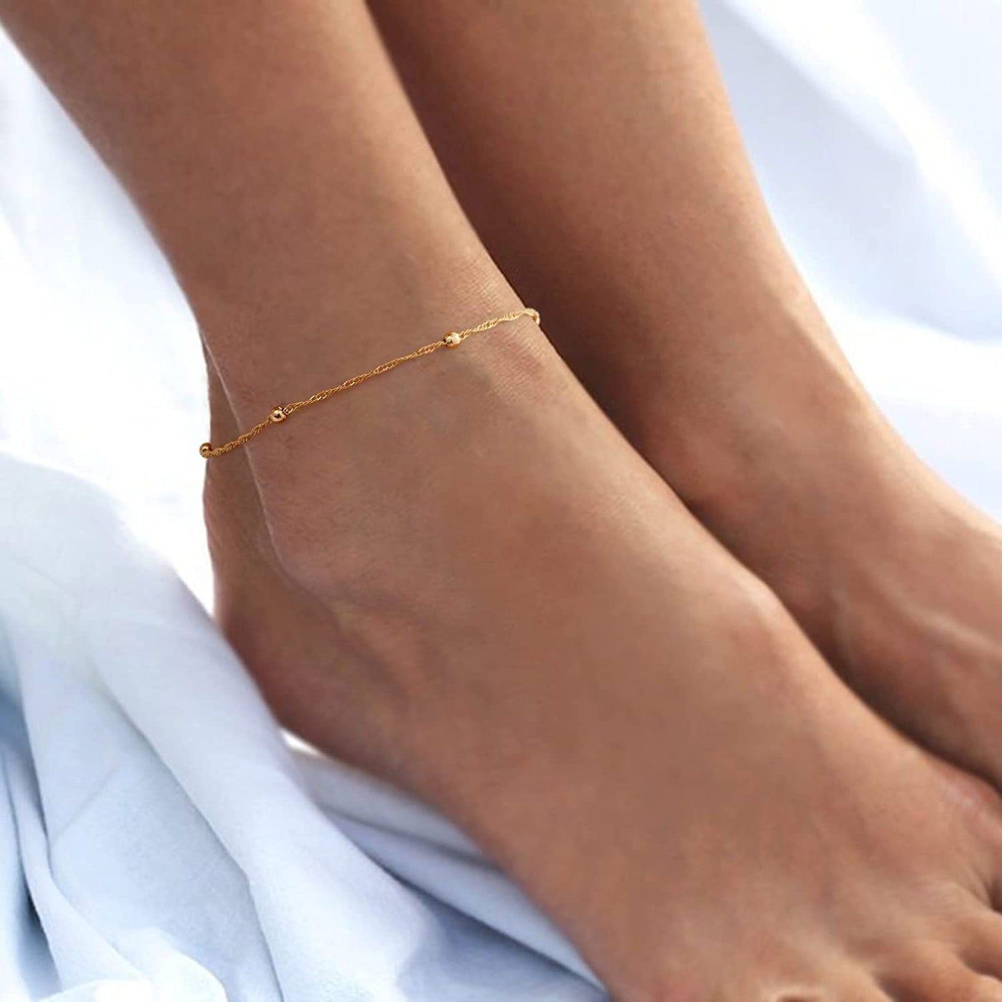 Gold Ankle Bracelets for Women 14K Gold Plated Heart Initial Cuban Link Anklets for Women Charm Gold Anklet for Women Summer Bracelets for Teen Girls Women Anklets Jewelry Apparel & Accessories > Jewelry > Anklets BRIJEWLIC   