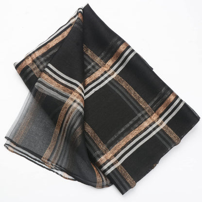SNUG STAR Cotton Silk Scarf Elegant Soft Wraps Color Shade Scarves for Women Apparel & Accessories > Clothing Accessories > Scarves & Shawls SNUG STAR   