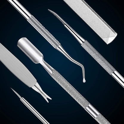 Ingrown Toenail Tool Kit 6PCS, Ingrown Toenail File and Lifter Double Sided, Sterilizable Stainless Steel Material,Pedicure Tools Professional Health & Beauty > Personal Care > Cosmetics > Cosmetic Tools > Nail Tools konovo   