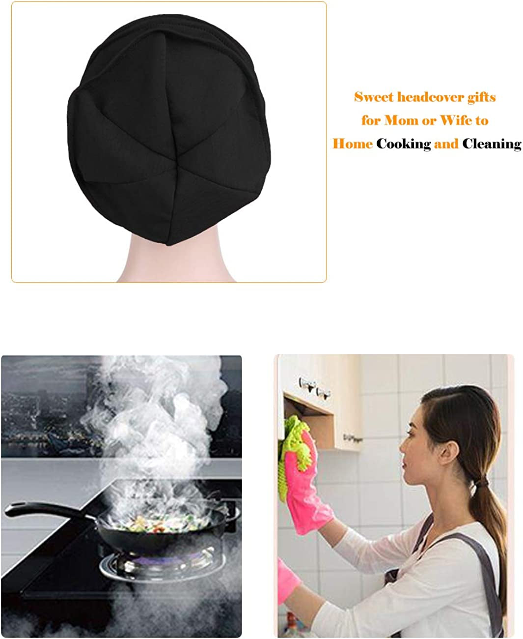 Pleated Chemo Cotton Turban Hat Alopecia Headwear Bald Head Cap for Cancer Covers Women Scarf Apparel & Accessories > Clothing Accessories > Headwear Harewom   