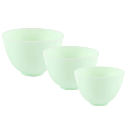 Healifty 3Pcs Diy Face Mixing Bowl Face Mask Bowl Facial Mud Bowl Silicone Bowl Cosmetic Beauty Tool for Home Salon Spa Face Skin Applicator Bowl (White) Health & Beauty > Personal Care > Cosmetics > Cosmetic Tools > Skin Care Tools Healifty Green  