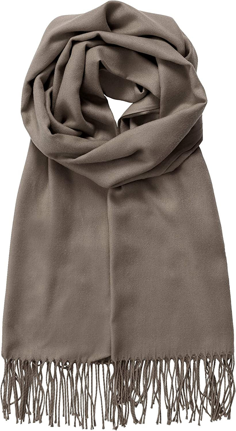Made by Johnny Unisex Large Lightweight Soft Silky Real Cashmere Shawl Wrap Scarf Apparel & Accessories > Clothing Accessories > Scarves & Shawls Made By Johnny Wsk2091_grey One_Size 