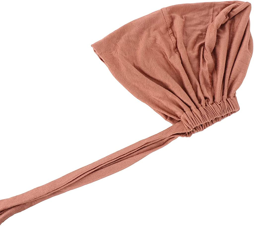 Chemo Headwear Hair Cover Inner Beanies Hat - 4 Packed Solid Bandana Skull Caps for Women Men Apparel & Accessories > Clothing Accessories > Headwear Qovelly   