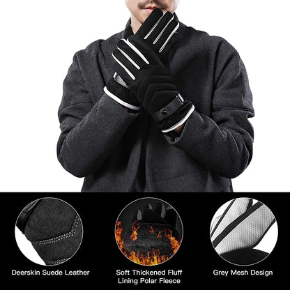 Migoo Winter Warm Gloves for Men Women, Windproof Thermal Gloves for Cold Weather Anti-Slip Snow Gloves for Driving Cycling Running Skiing Fishing Hiking Outdoor Sports Black Apparel & Accessories > Clothing Accessories > Gloves & Mittens MiGoo   