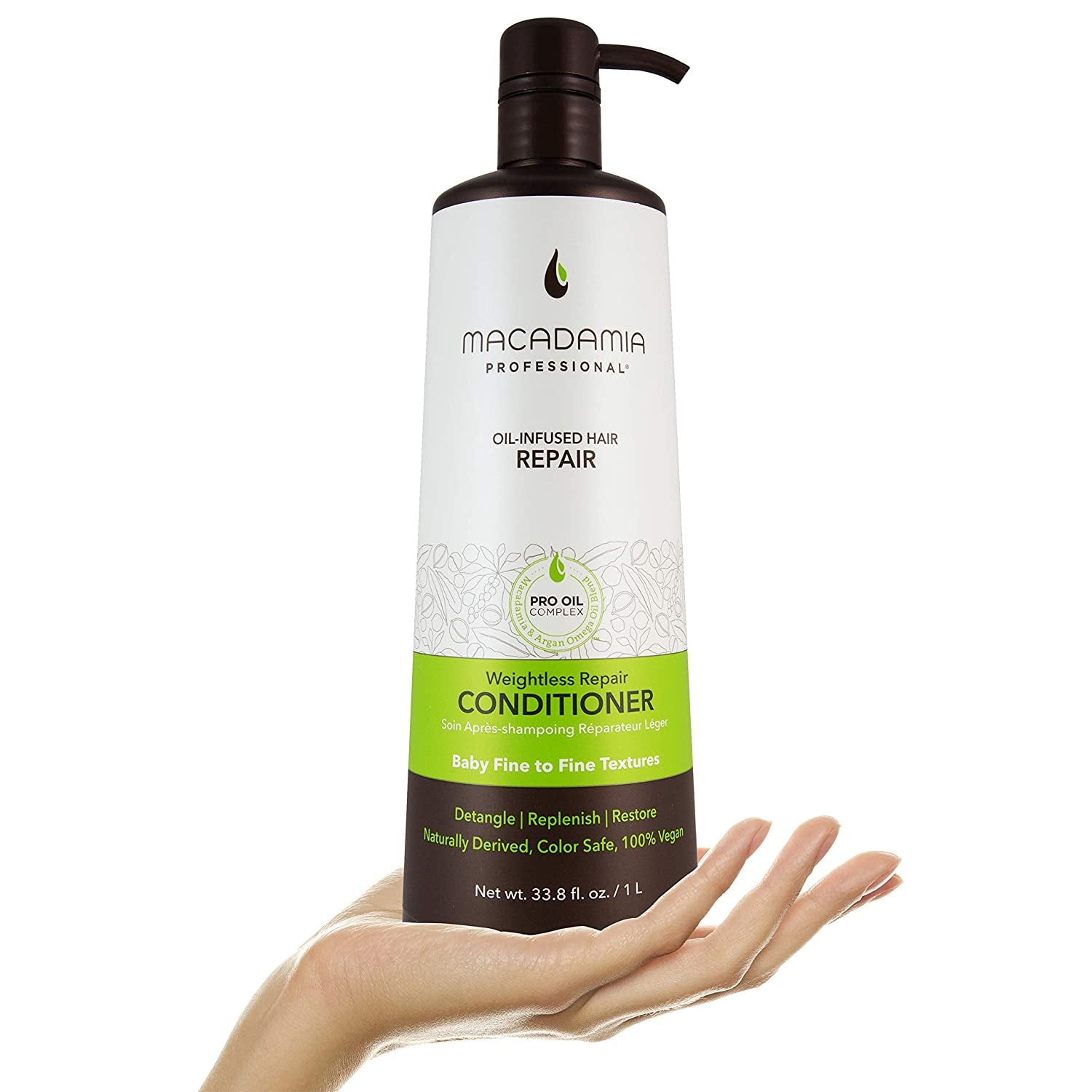 Macadamia Professional Hair Care Sulfate & Paraben Free Natural Organic Cruelty-Free Vegan Hair Products Weightless Repair Hair Conditioner, Green, Conditioner, 33.8 Fl Oz Health & Beauty > Personal Care > Hair Care Macadamia Professional   