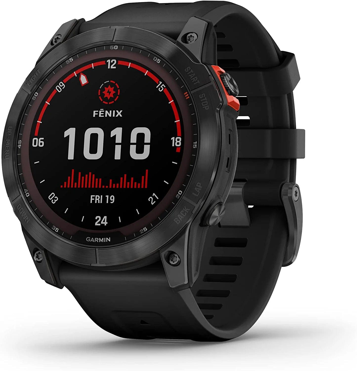 Fenix 7S Solar, Smaller Sized Adventure Smartwatch, with Solar Charging Capabilities, Rugged Outdoor Watch with GPS, Touchscreen, Health and Wellness Features, Slate Gray with Black Band Slate Gray w/ Black Band / 7X Solar / Smartwatch