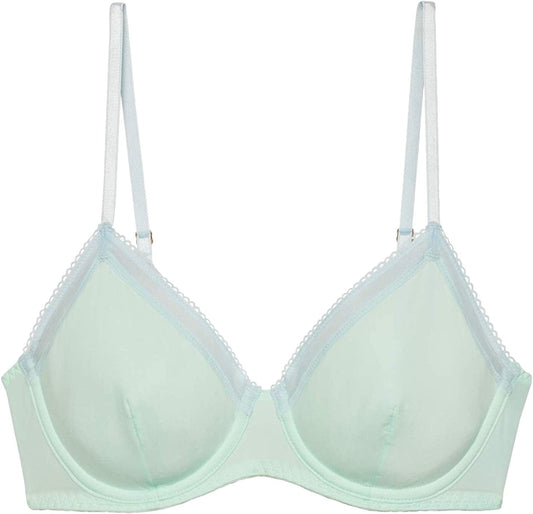 Fenty, Women'S, Missy Unlined Microfiber Demi Cup Bra, Bay Green, 34A