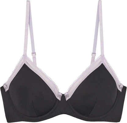 Fenty, Women'S, Missy Unlined Microfiber Demi Cup Bra, Black Caviar, 34A