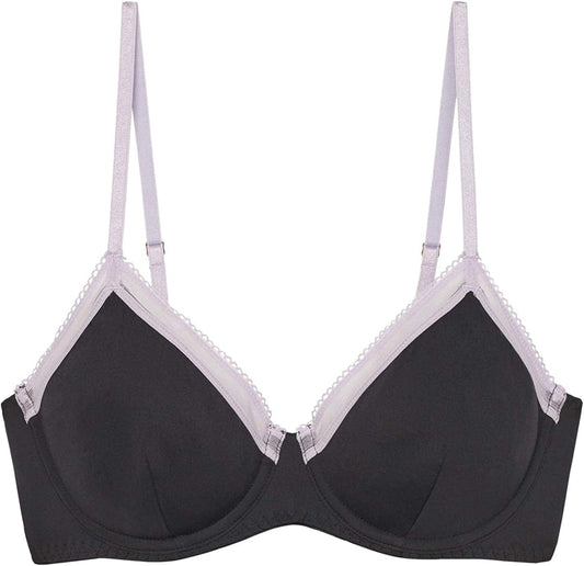 Fenty, Women'S, Missy Unlined Microfiber Demi Cup Bra, Black Caviar, 34A