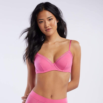Fenty, Women'S, Missy Unlined Microfiber Demi Cup Bra, Pink Lollipop, 34A