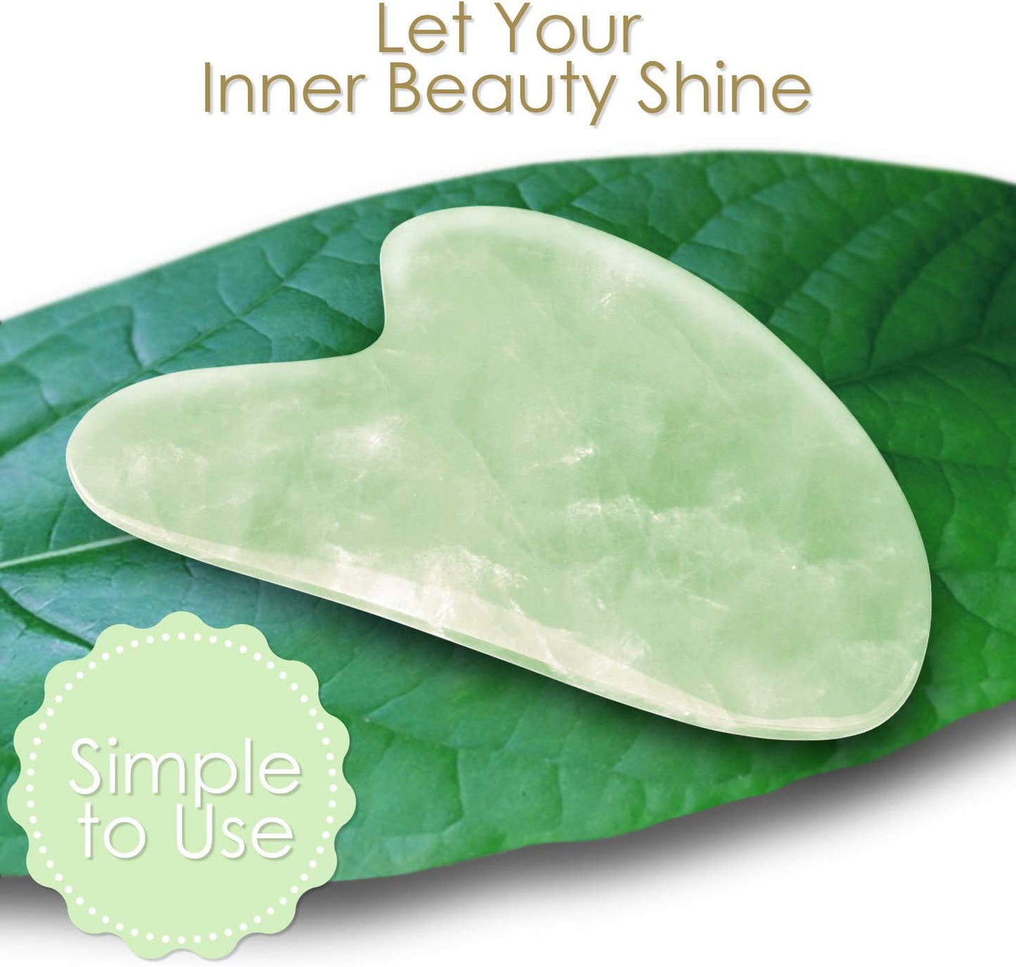 Radiant Harmony Gua Sha - Light Jade Gua Sha Massage Tool as Face Massager - Guasha Tool for Face as Skin Care Tools - Easy to Use Gua Sha Facial Tools - Arrives in a Luxury Box & Bag with Guide Health & Beauty > Personal Care > Cosmetics > Cosmetic Tools > Skin Care Tools RADIANT HARMONY   