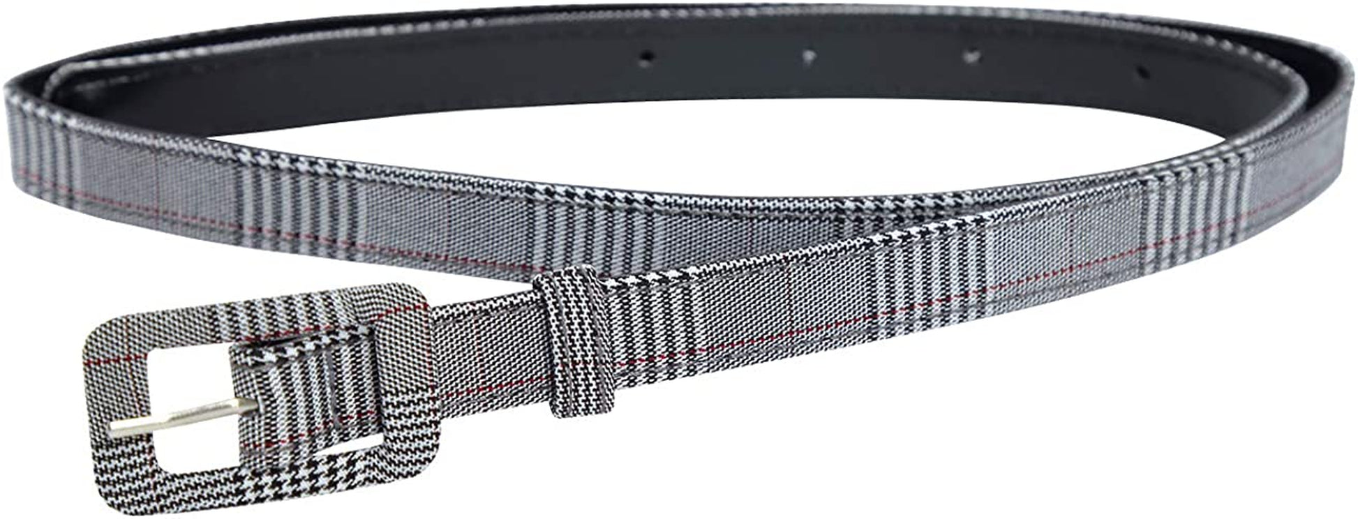 MUXXN Womens Belt- Solid Color Basic Belt for Casual Formal Dress or Jeans Apparel & Accessories > Clothing Accessories > Belts MUXXN Grey Pliad Large 