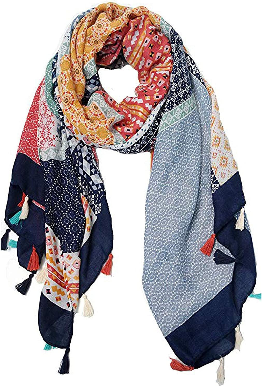 Scarves for Women Large Lightweight Floral Flower Spring Scarf Fashion Wrap Shawls Oversized Shawl Cape by AHYUAN Apparel & Accessories > Clothing Accessories > Scarves & Shawls AHYUAN   