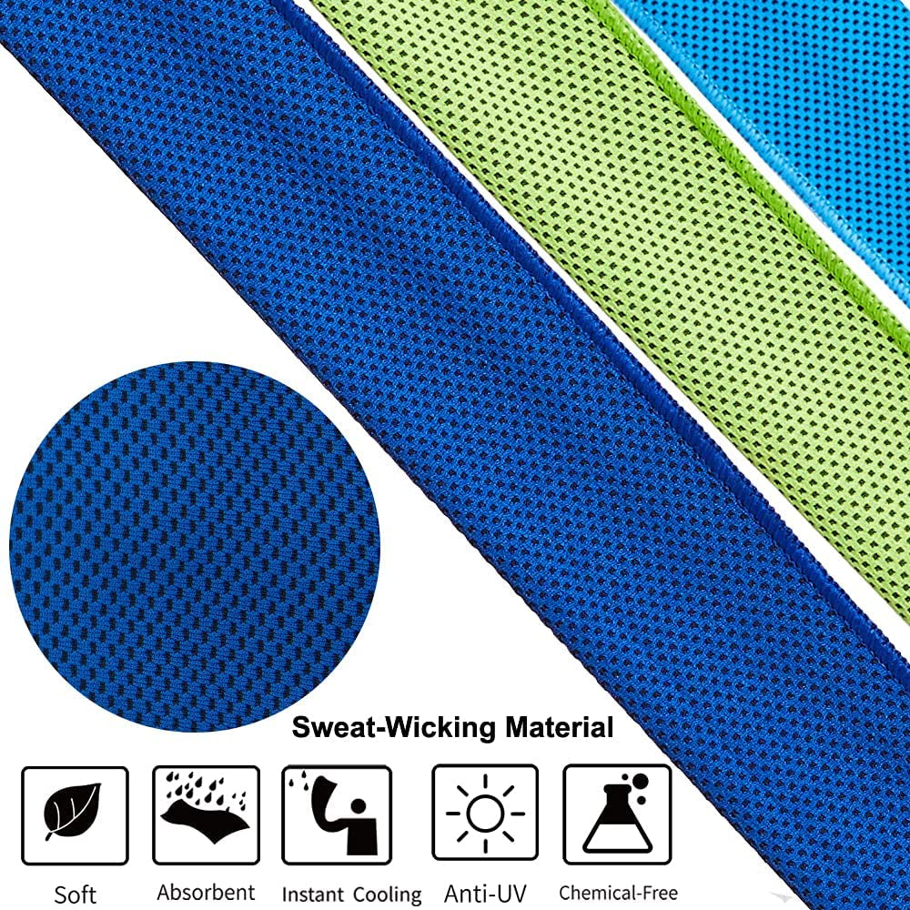 Instant Chill Head Tie Cooling Headbands for Men Women Moisture Wicking Headband Have Cooling Effect Apparel & Accessories > Clothing Accessories > Bandanas & Headties QING   
