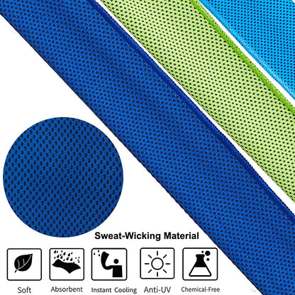 Instant Chill Head Tie Cooling Headbands for Men Women Moisture Wicking Headband Have Cooling Effect Apparel & Accessories > Clothing Accessories > Bandanas & Headties QING   