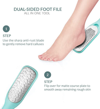 Callus Remover for Feet | Double-Sided Foot Scrub -Foot File -Dead Skin Remover -Foot Rasp for Exfoliation -Wet & Dry Feet Scrubber for Smoothing & Softening Feet -Pedicure Tool for Foot Care Health & Beauty > Personal Care > Foot Care Relax Tony   