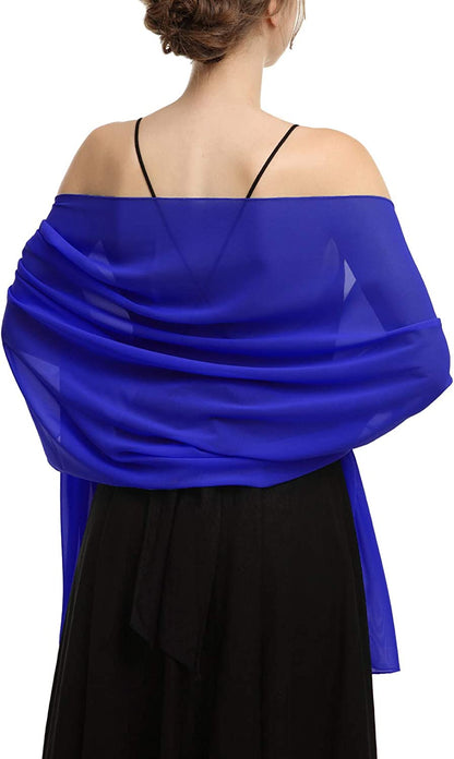 Chiffon Shawls Scarves Wraps for Bridal Wedding Party Evening Dress and Special Occasion Dresses Apparel & Accessories > Clothing Accessories > Scarves & Shawls Baoqiya Royal Blue Length(79") * Width(29") 