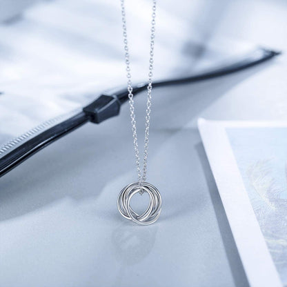 Five Generations Necklace - Sterling Silver Necklace Gift for Grandmother, Gift for Mom Grandma Nana, Grandma, Great Grandma Gift (Five Generations Gifts)