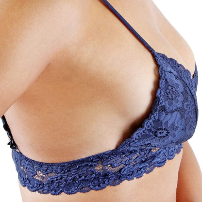 Floral Lace Bralette Bras Removable Pads Elastic Band Bustier Top Wireless