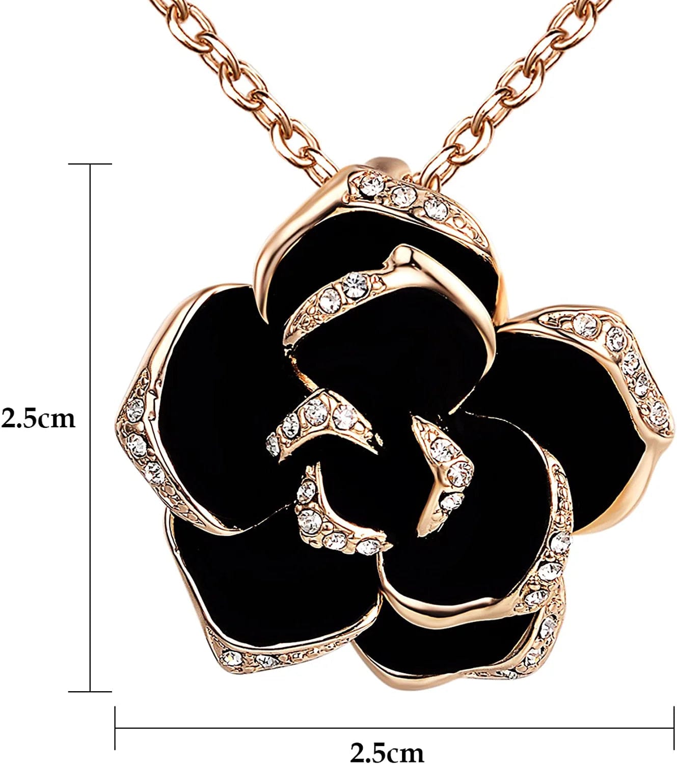 Flower Jewelry Set 18K Rose GP Sexy Flower Lacing with Rhinestones Clip Earrings&Necklace Ladies Jewelry Set